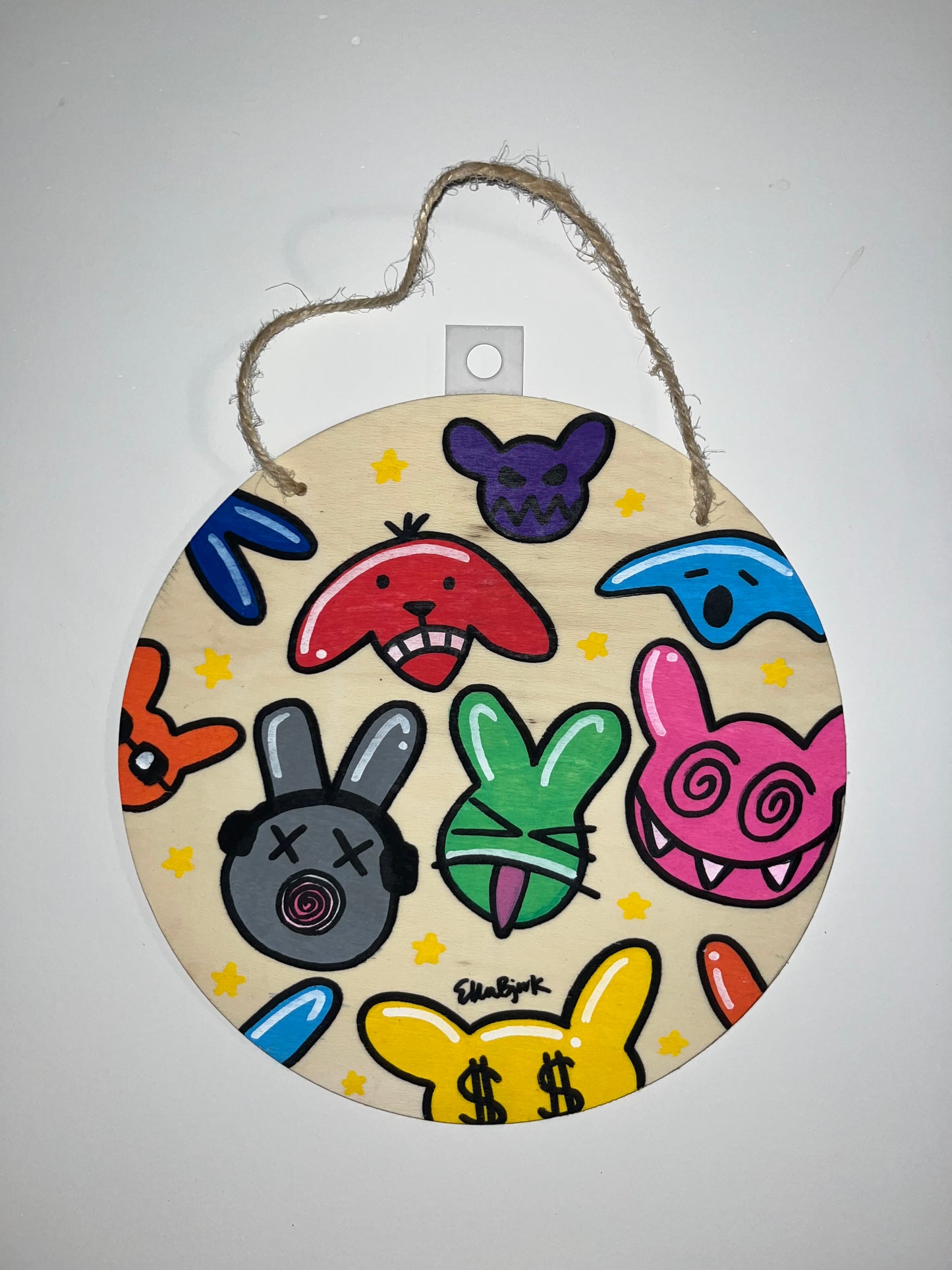 “Funny Bunnies” Original Wooden Sign