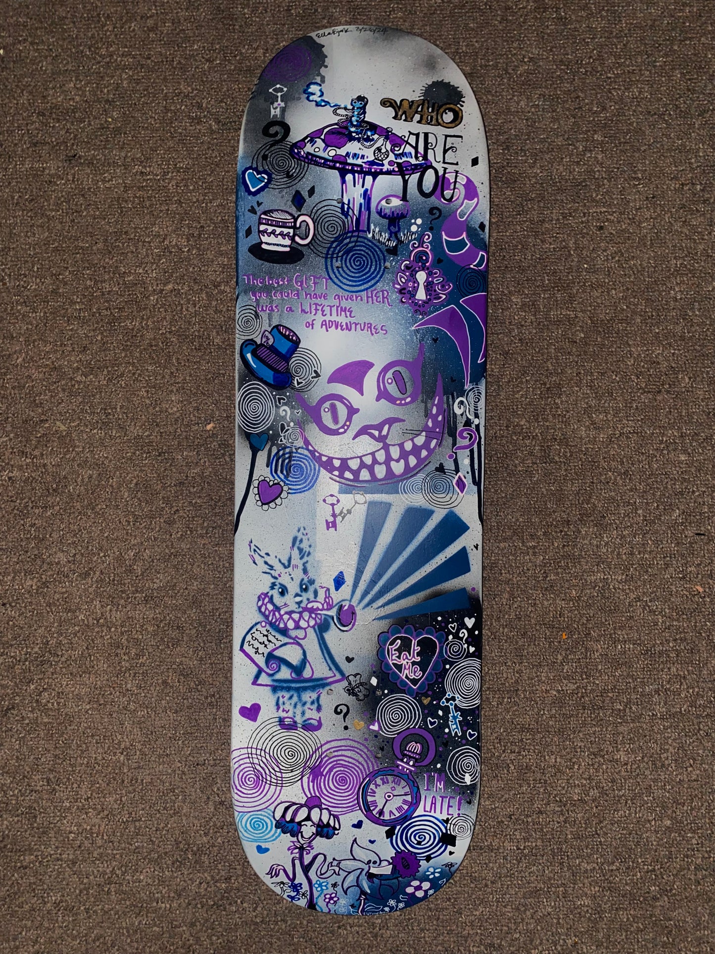 “Down The Rabbit Hole” Skateboard Deck