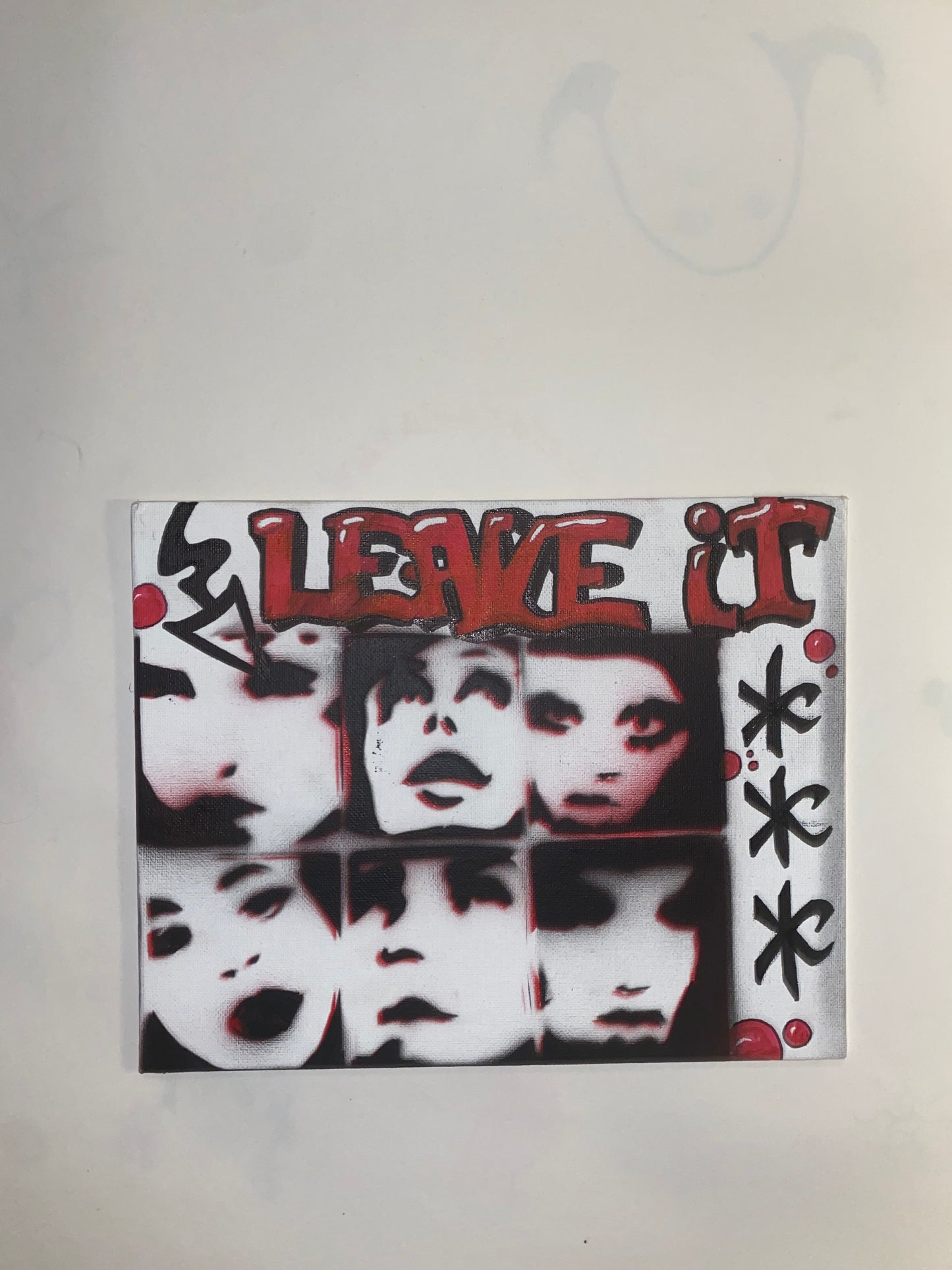 "Leave It” Two of Two Spray Painted Canvas Boards